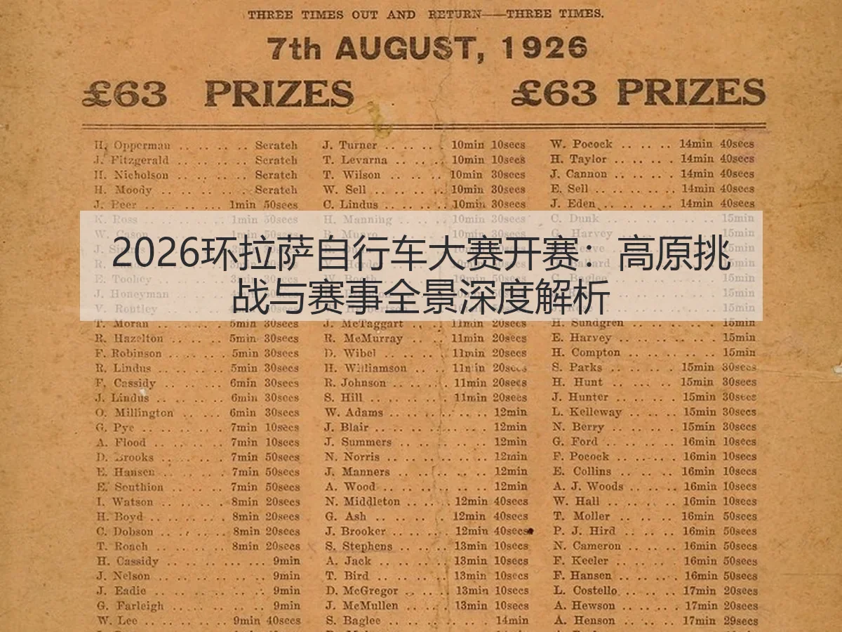 2026环拉萨自行车大赛开赛:高原挑战与赛事全景深度解析